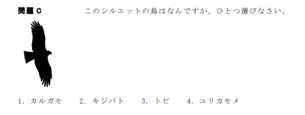 【出題例】生物分類技能検定の過去問　４級